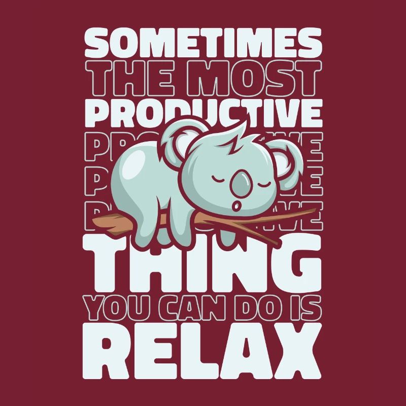 La chose la plus productive est de se détendre Koalabear