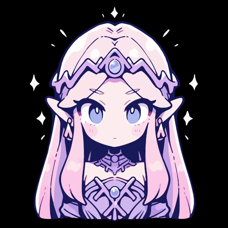 Princesse Chibi mignonne - Conception de conte de fées mignon