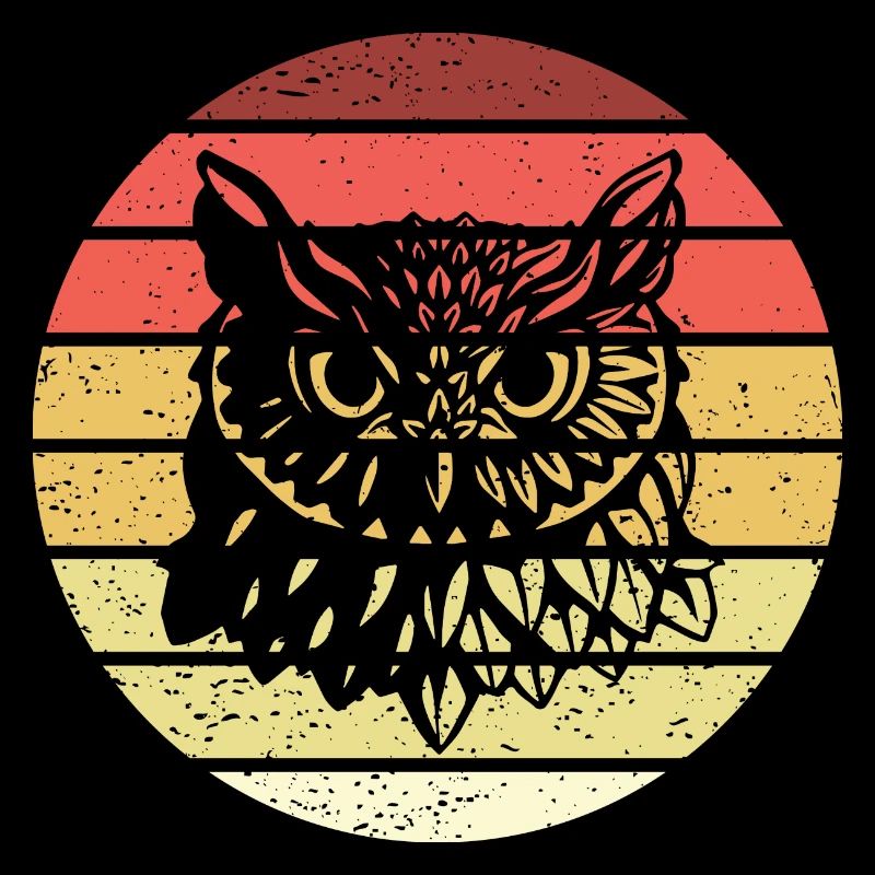 Owl Retro Style Vintage