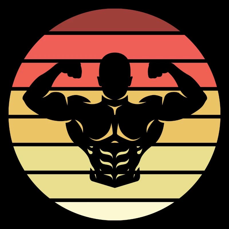 Musculation Double Biceps Style Rétro Vintage