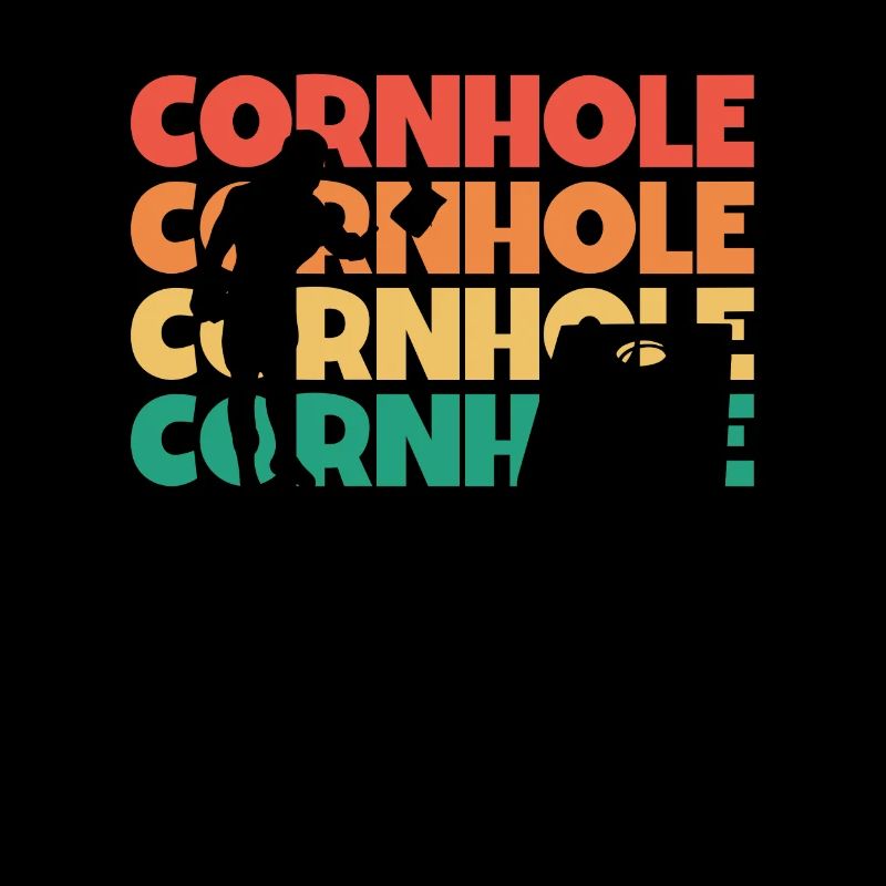 Cornhole Retro Text Spiel Bretter Sitzsack Cornhole