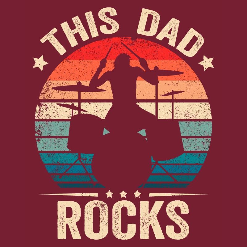 This Dad Rocks Drummer Fathers Day