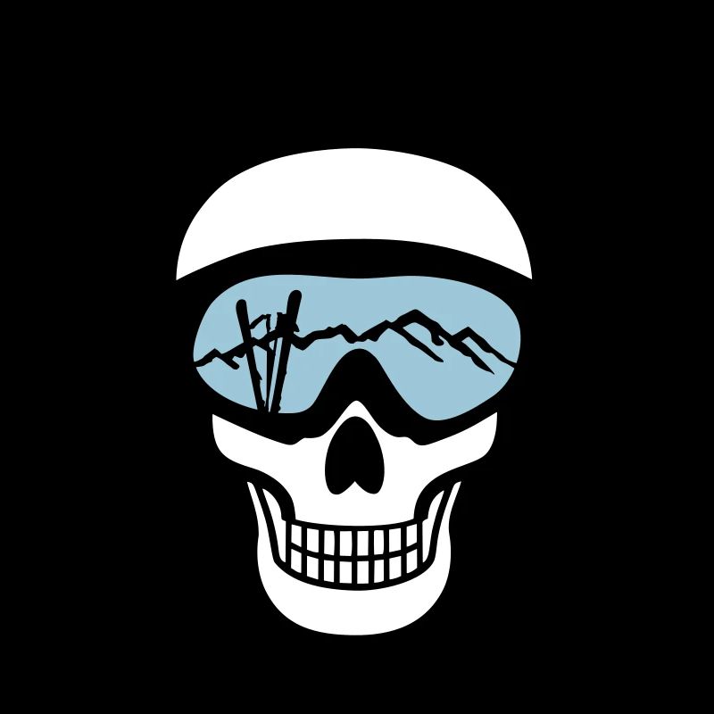 Skier and skiing goggles, skiing