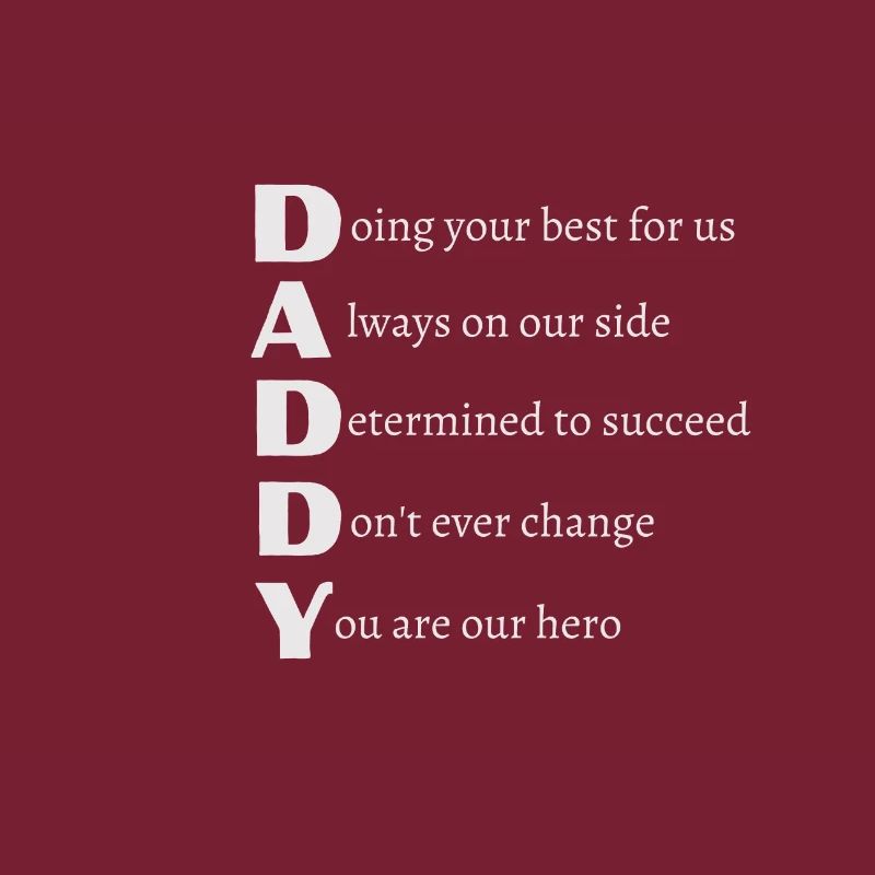 DADDY Gedicht mit grauem Text