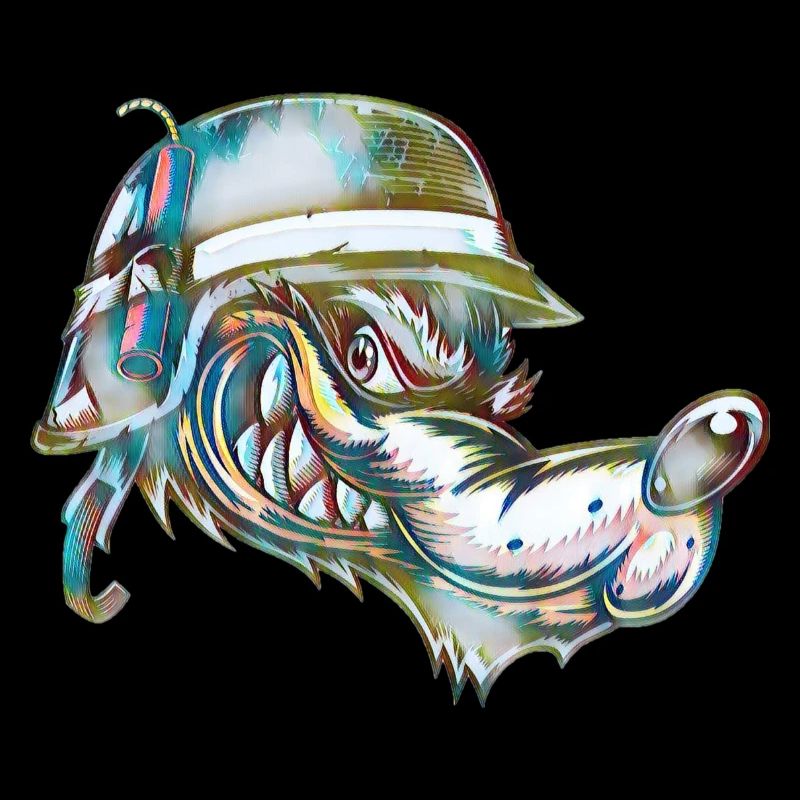 Chien avec des explosifs