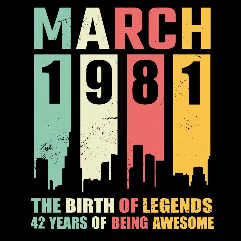 42e anniversaire Mars Né en 1981 Idée cadeau