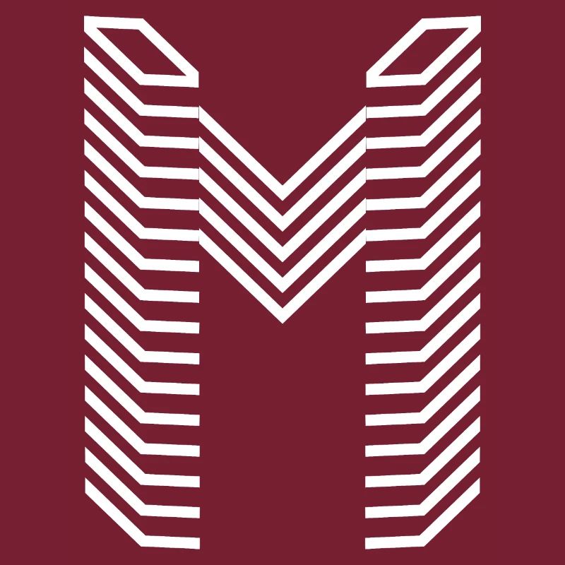 Unique Letter M Logo Design "White"