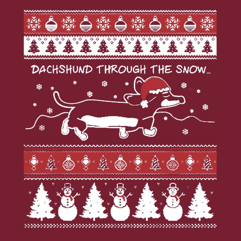 Dackel Xmas hässliche Weihnachten Pullover