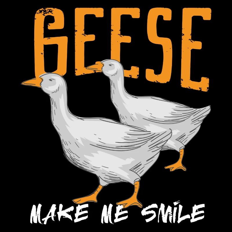 Gänse bringen mich zum Lächeln Nette Wildtier-Gans