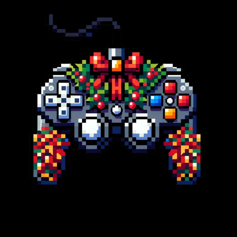 Manette de jeu de Noël Pixelart