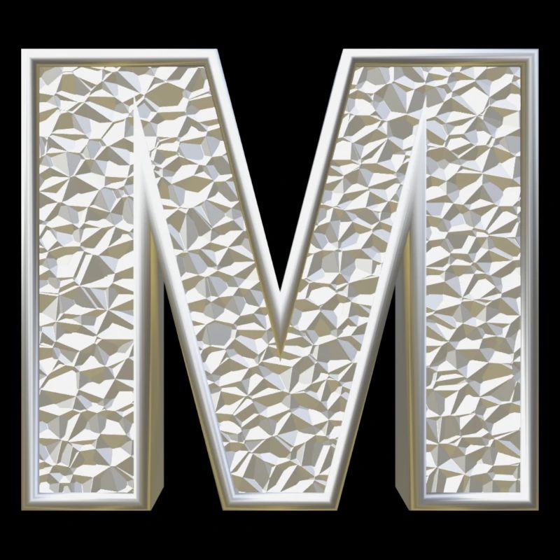 M, letter, letter M, initial, initial M, monogram,