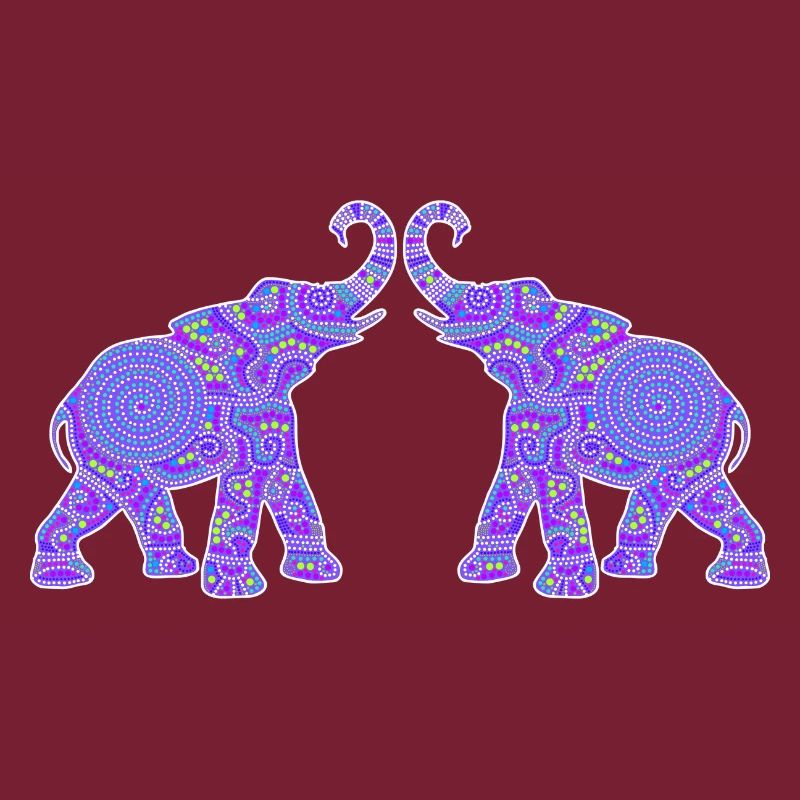Wonderful Dot Work - Two ELEPHANTS 1