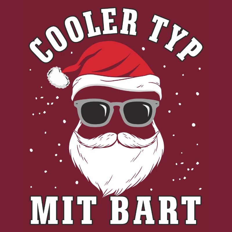Weihnachtsmann Cooler Typ mit Bart Geschenk
