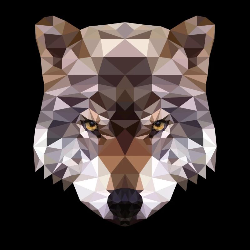 Polygon Wolf - Wolfkopf Géométrie
