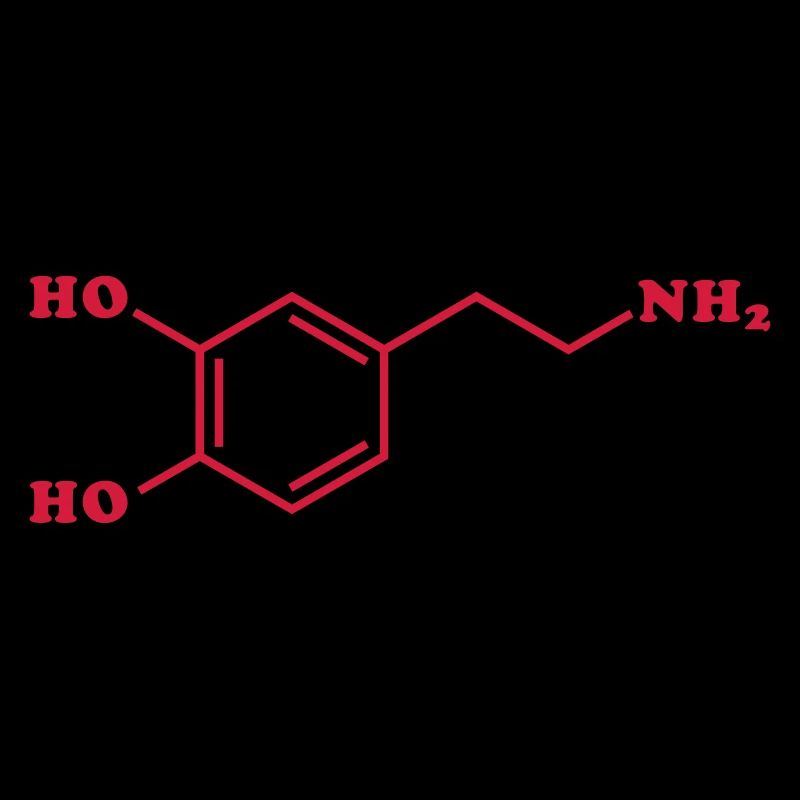 Formule chimique moléculaire de dopamine