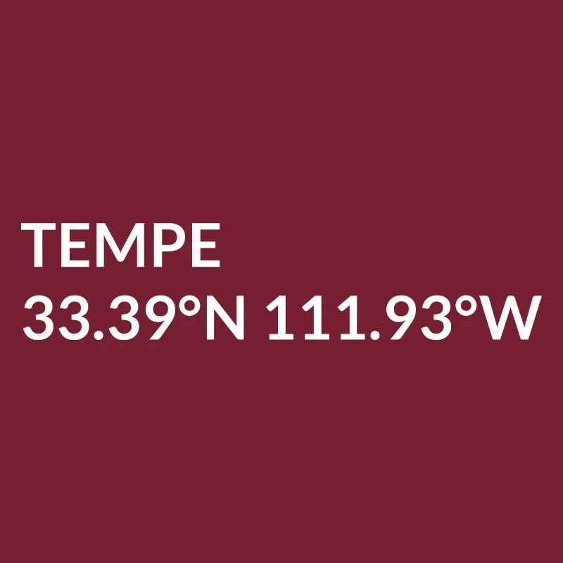 Tempe, Arizona, USA Coordinates