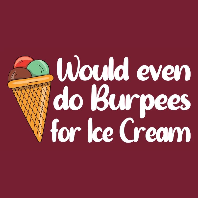 Eis Creme Sommer Sport Eiscreme Witz Burpees