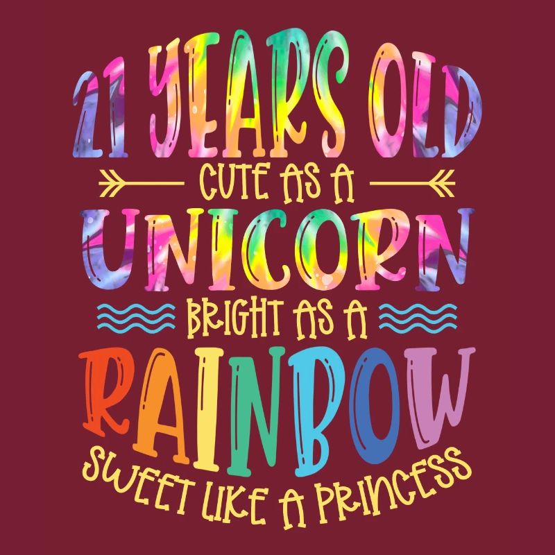 21 ans mignon comme une licorne brillant comme
