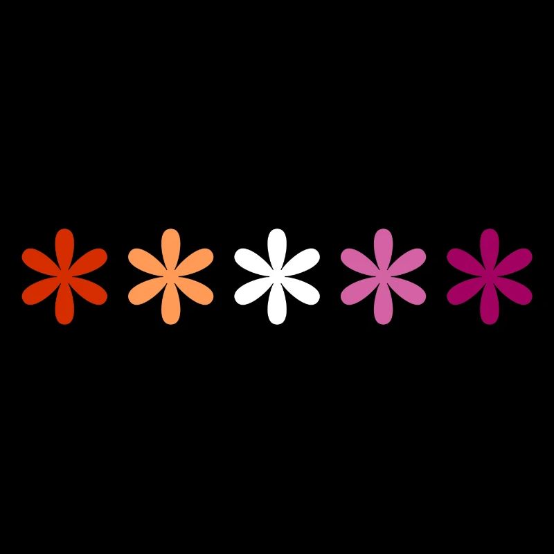 Subtle Lesbian Pride flowers