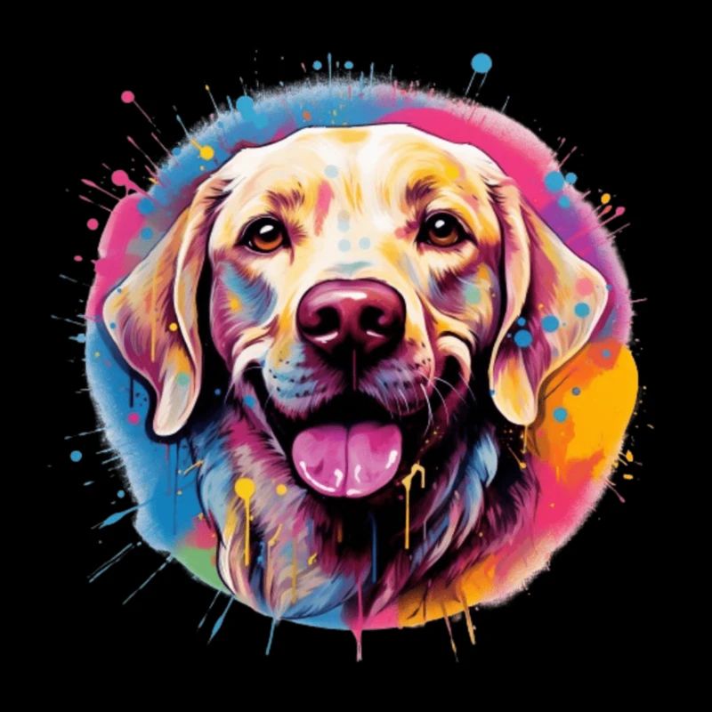 Labrador en Splash Art coloré