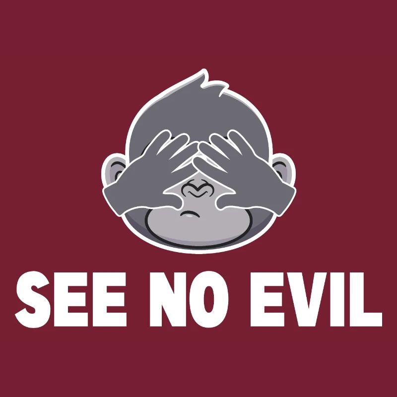 See no evil Drillinge partnerlook Geschenk