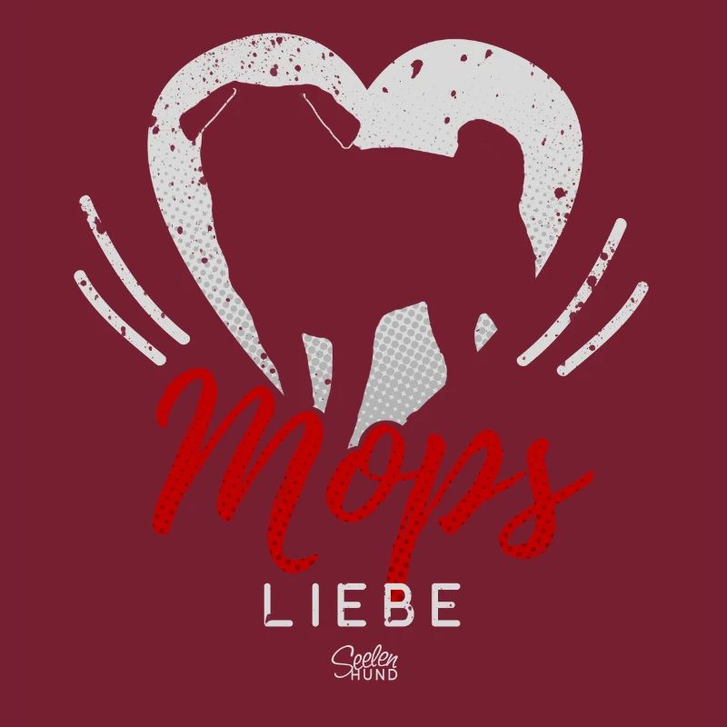 Mops-Liebe-Silhouette
