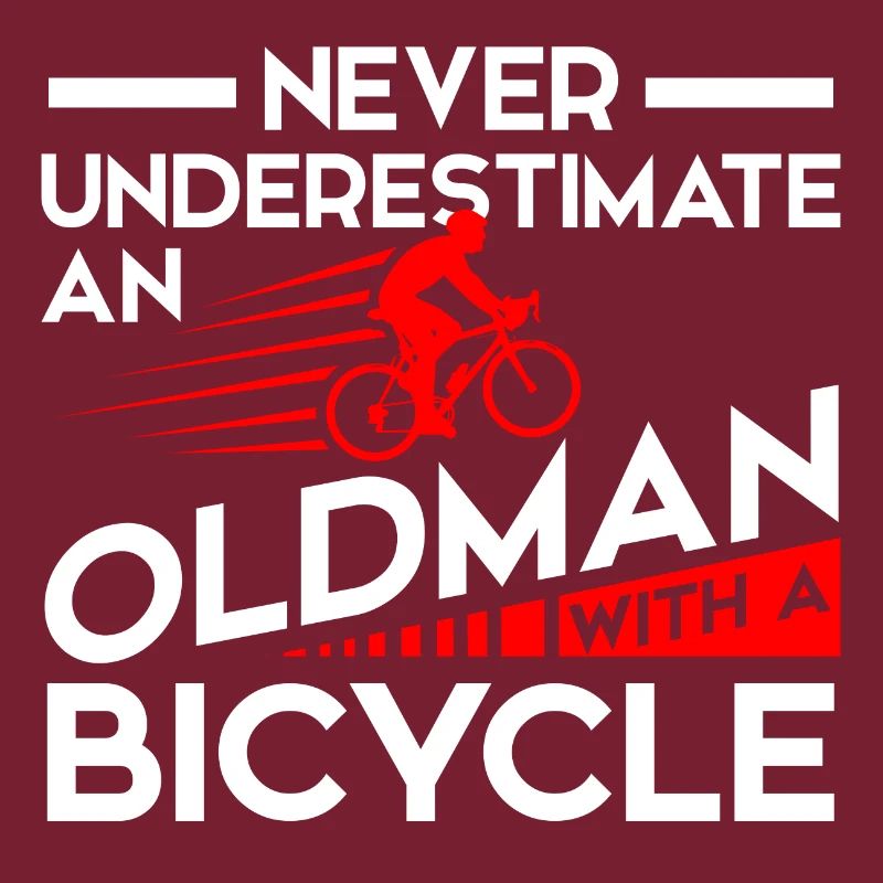 Never Underestimate Old Man with Bicycle