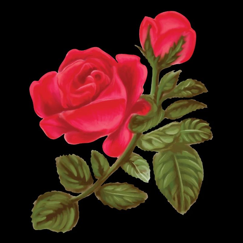 Rose Aquarelle peinte à la main