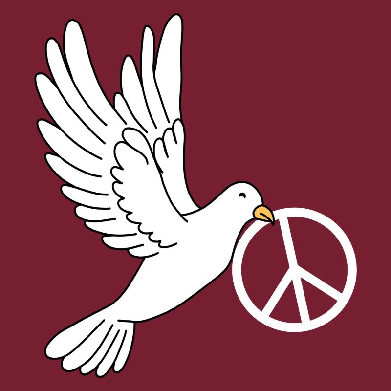 Friedenstaube mit Peacezeichen