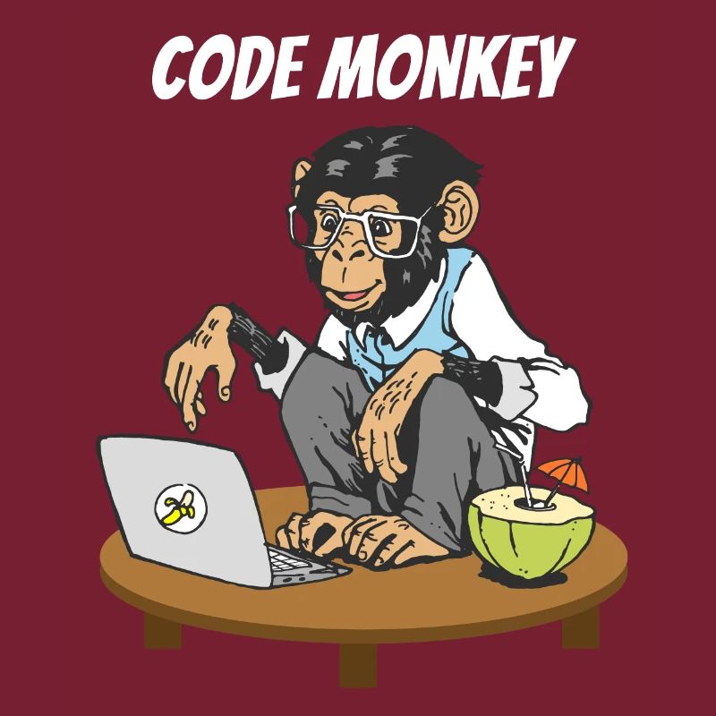Code Monkey Progammierer Affe Coding Äffchen