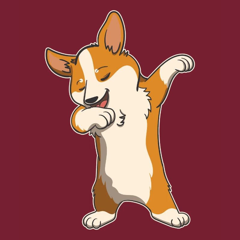 Welsh Corgi Hund Dabbing Dabbin Tanz Geschenk