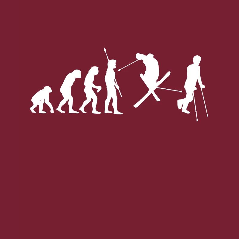 Lustiges Ski Evolution Wintersport Fun Geschenk