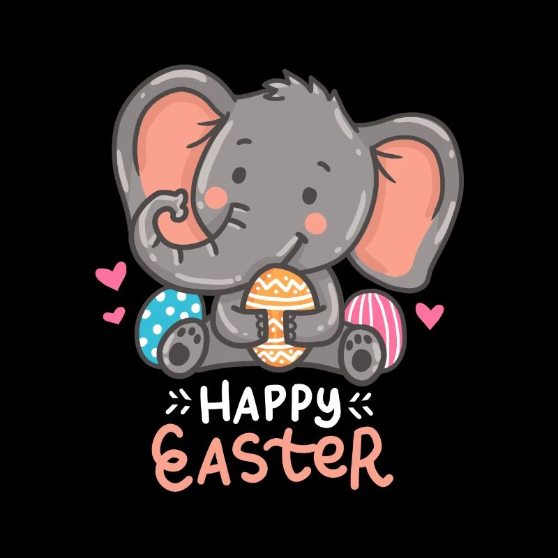 Elephant - Elephants - Easter - Happy Easter
