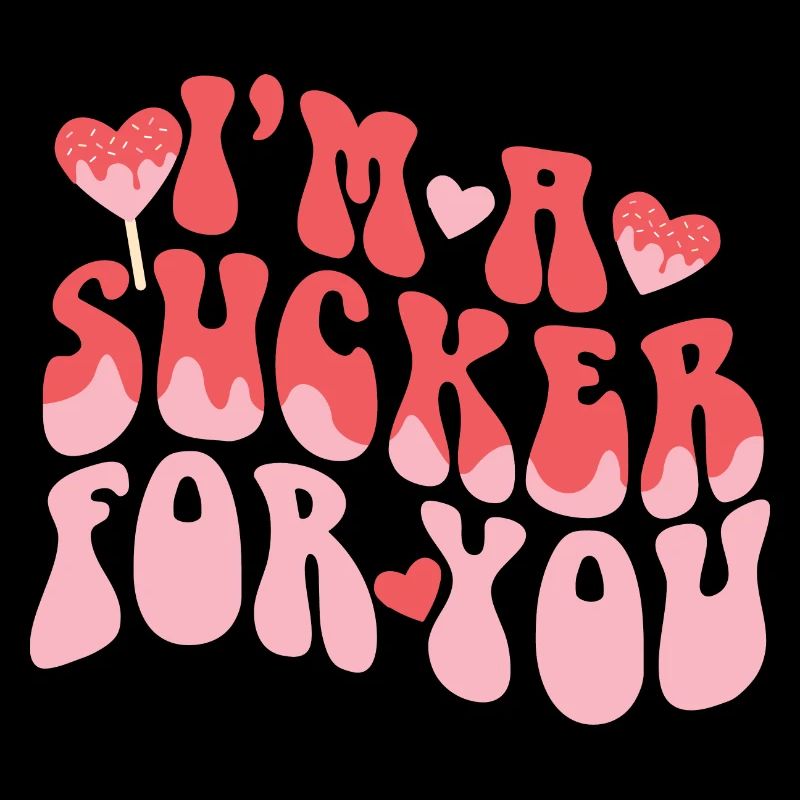 Jeu de mots de la Saint-Valentin Je suis un suceur pour vous assorti