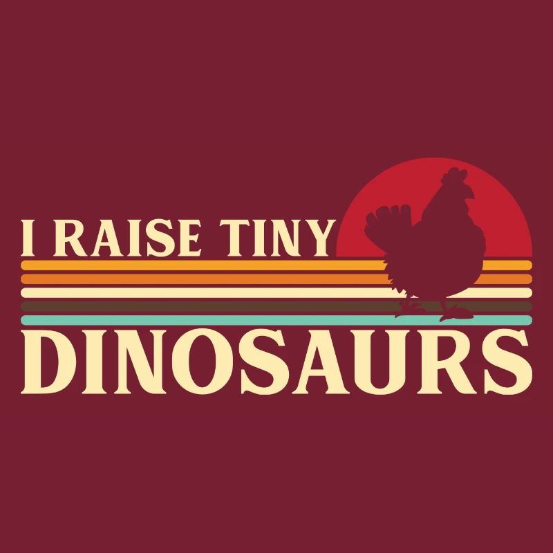I raise tiny Dino Hühner Hahn Bauer Dinosaurier