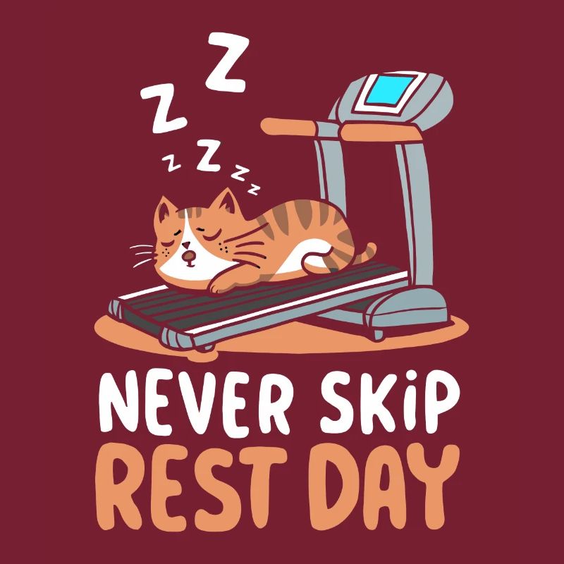 Never Skip Rest Day Funny Bodybuilding Cat