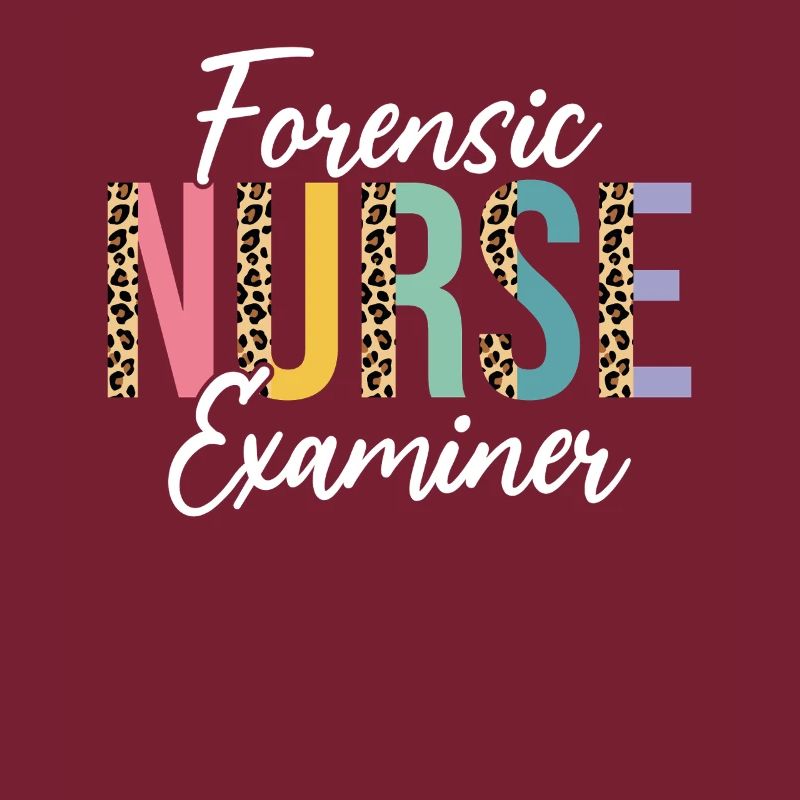 Forensic Nurse Examiner Half Leopard Funny RN