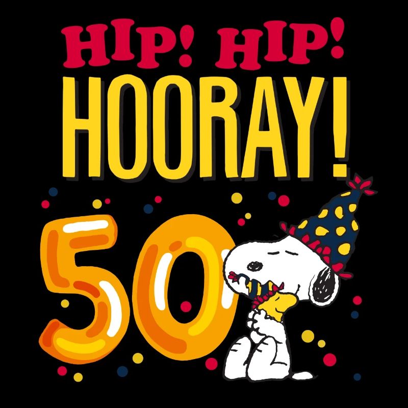 Design Anniversaire Peanuts 50 Ans Avec Citation