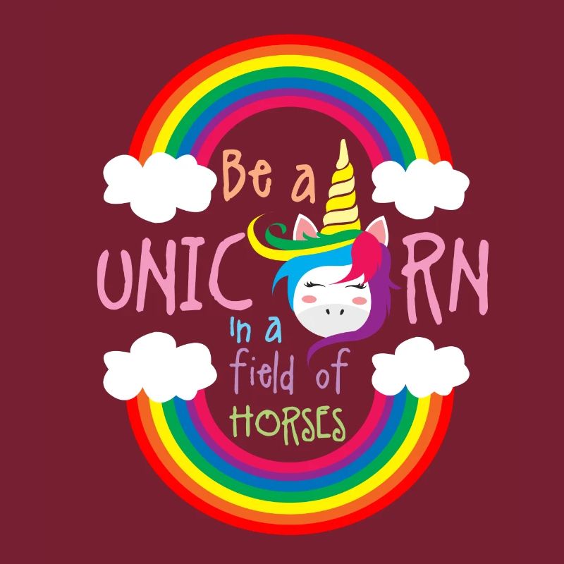 Sei ein Regenbogen-Einhorn