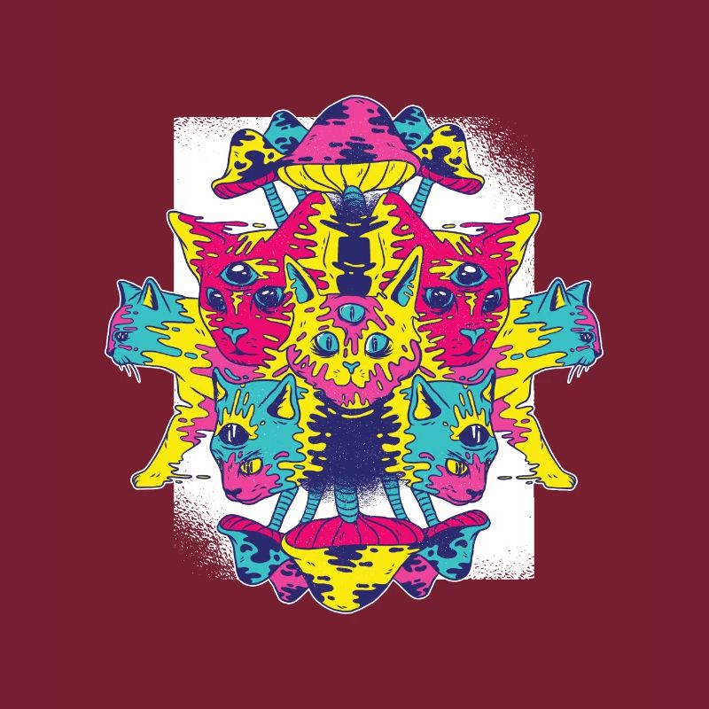 Cat psychedelic - Katze psychedelisch - Farbenfroh