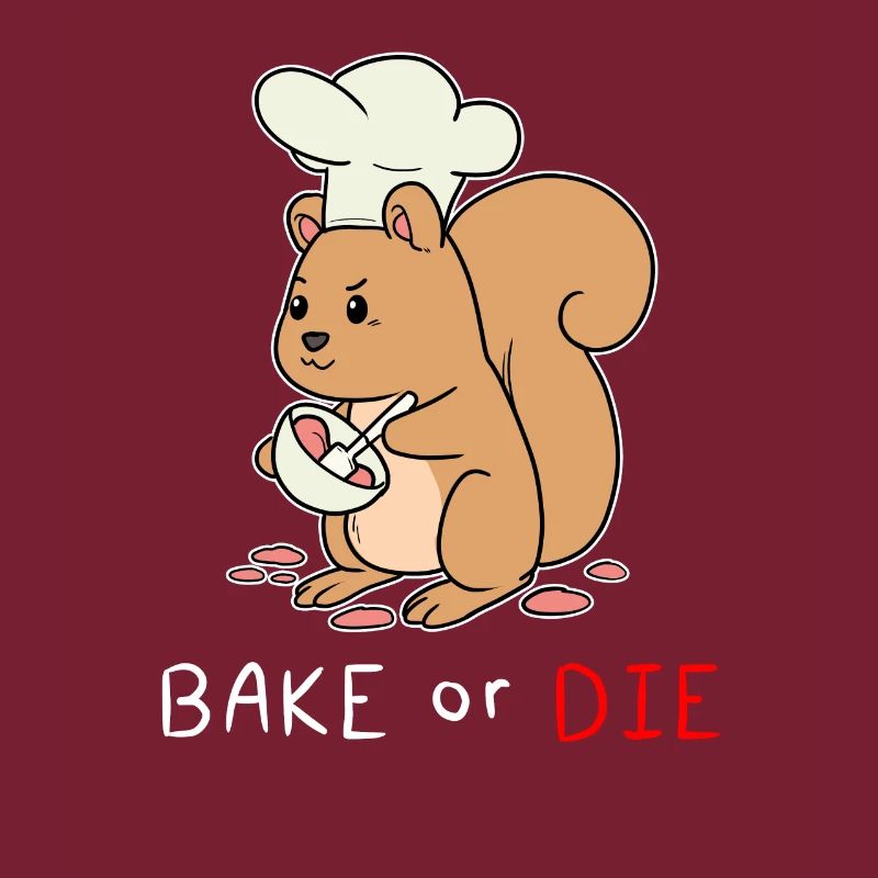 Süßes Backen Bäcker Konditor Eichhörnchen Geschenk