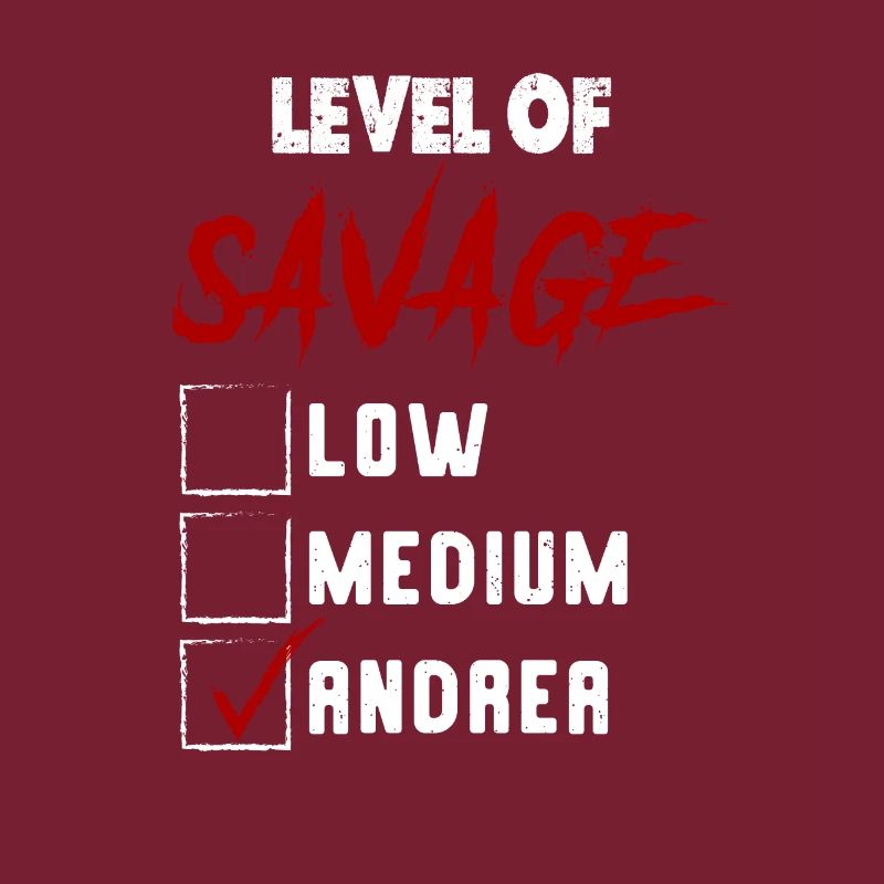Niveau de Savage: ANDREA Checkmark Novelty Custom N