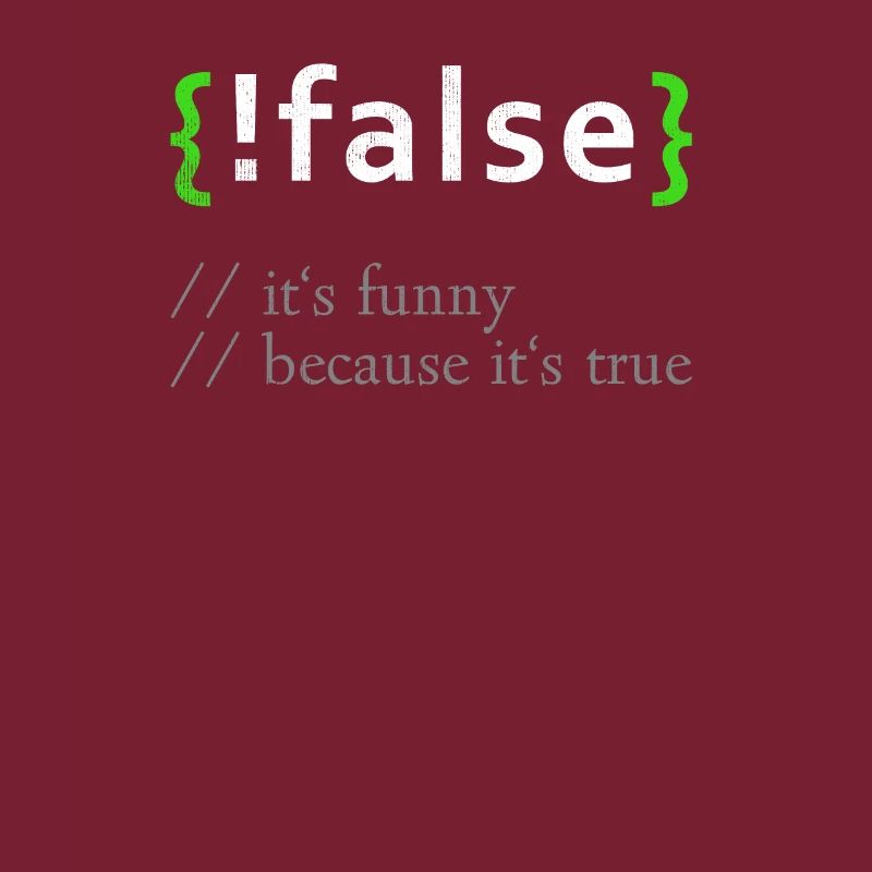 !False Funny Coding Programmer Computer Developer