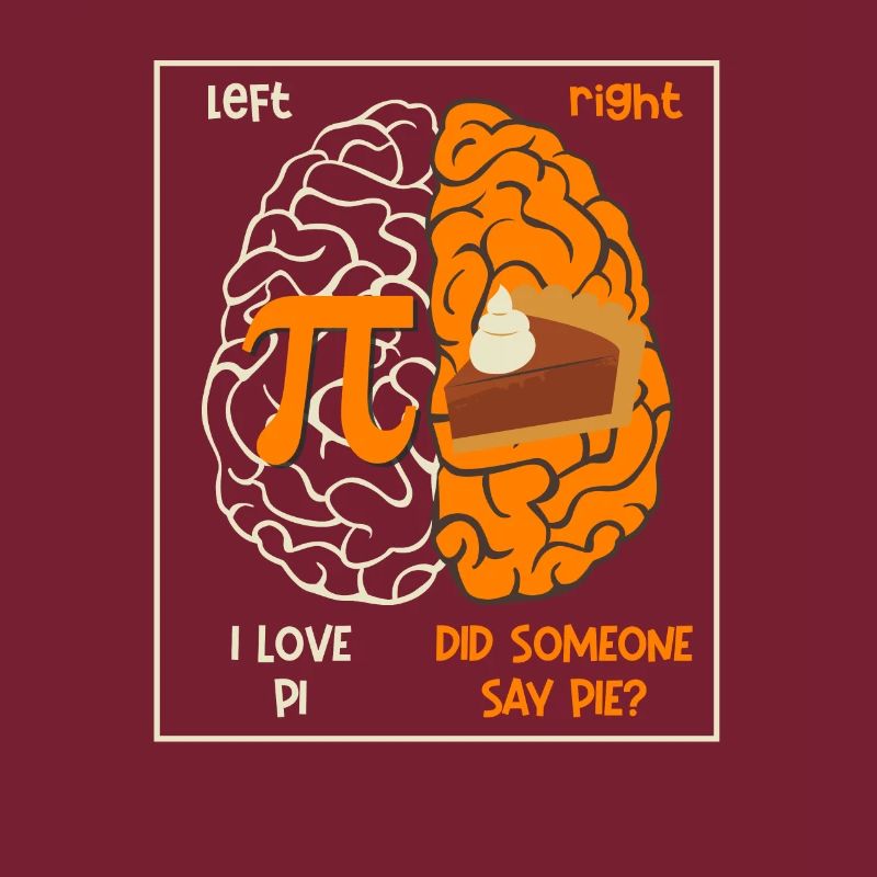 Links Ich liebe Pi Rechts Sagte jemand Kuchen Math