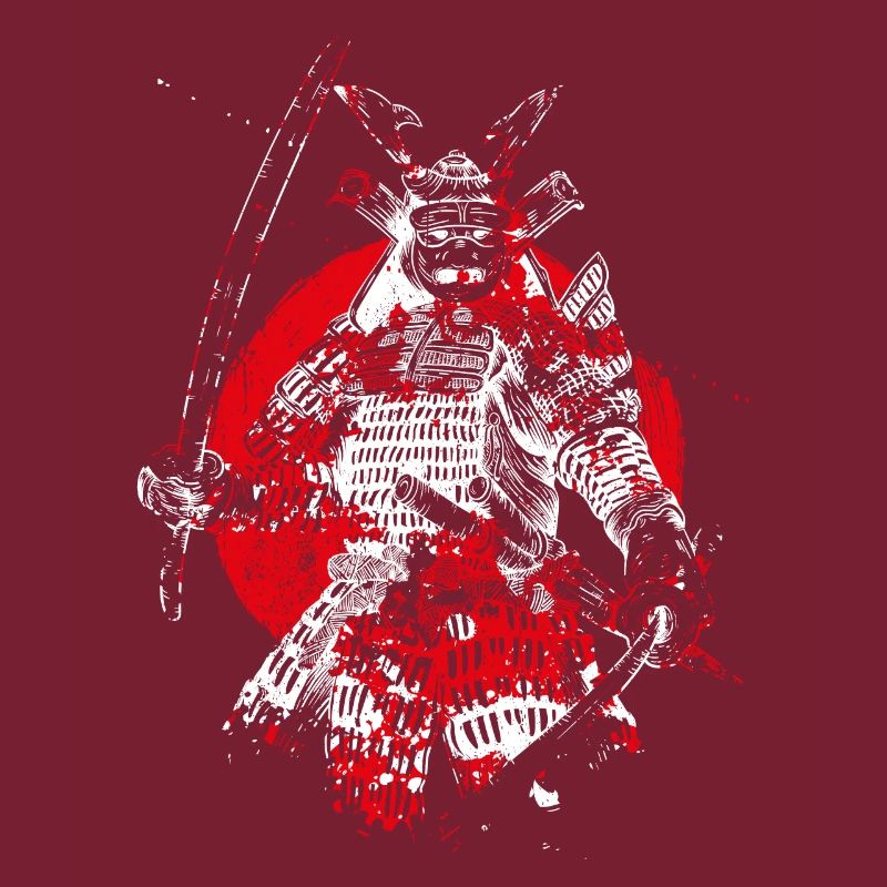 Retro Samurai Krieger Japanischer Samurai Ronin