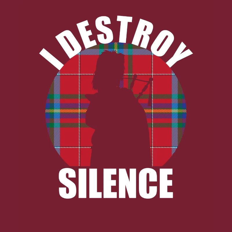 « I Destroy Silence » drôle de conception de cornemuse