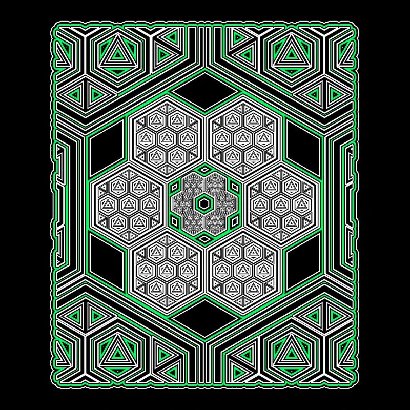 Sainte Géométrie Shirt Goa Psy Modèle DMT LSD Aum