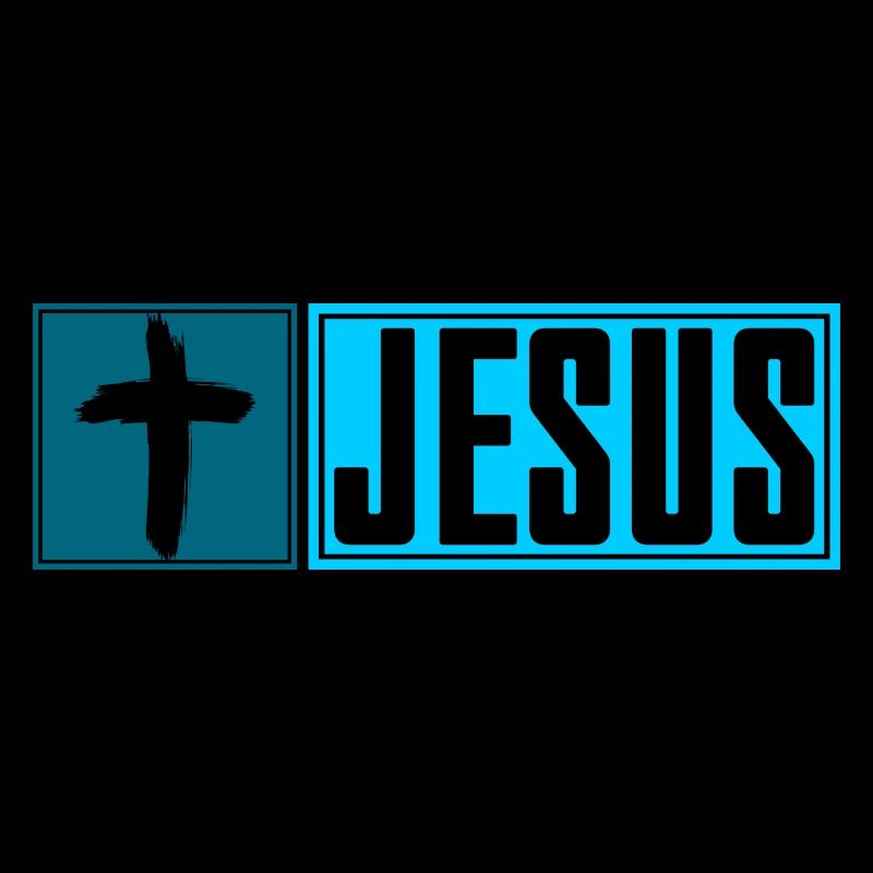 JESUS Cross -blue-