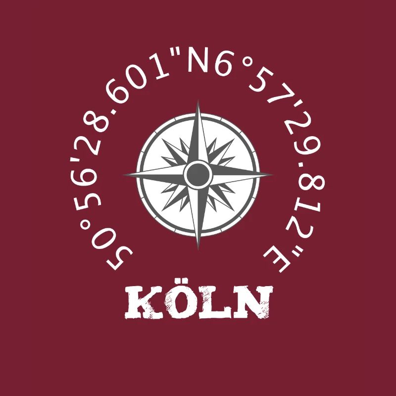 Compas de Cologne coordonnées longitude cadeau