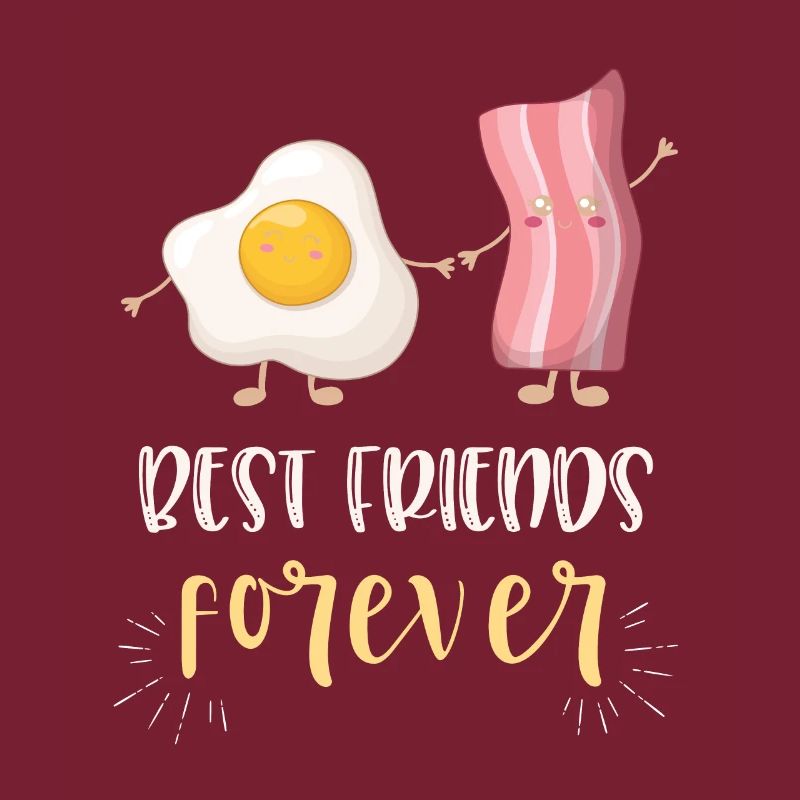 Niedliches Geschenk der Ei-Speck-besten Freunde BFF